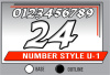 PRINTED NUMBER SET U-1